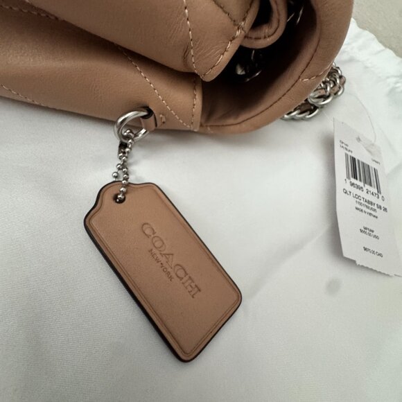 NWT Coach Tabby Shouder bag 26 with quilting Buff Nude Handbag Bag Purse - Picture 4 of 14